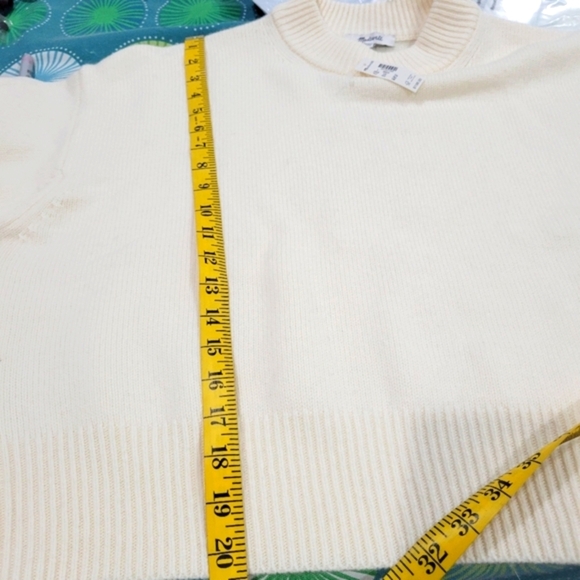Madewell SoftWool Boxy Crewneck Sweater Sz S NWT NT602 - Picture 11 of 11